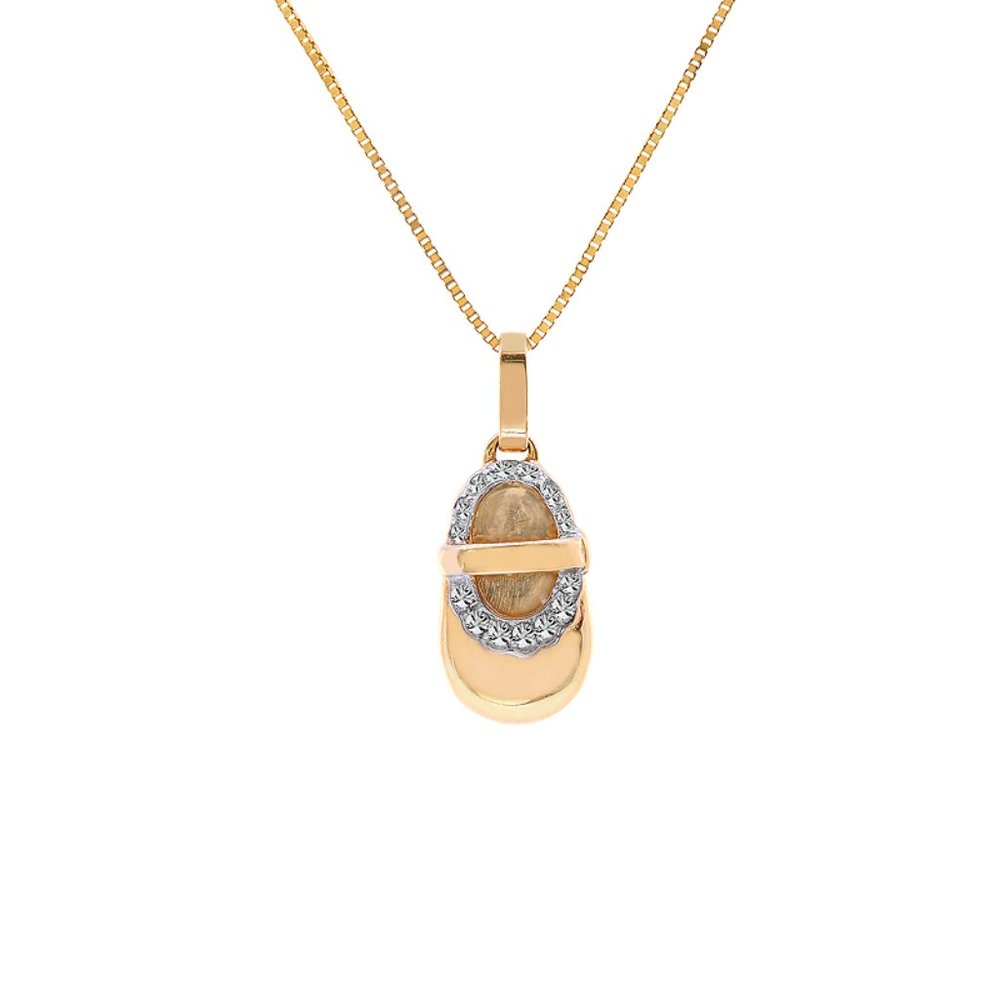 0.15 Carat Diamond Baby Bootie Pendant